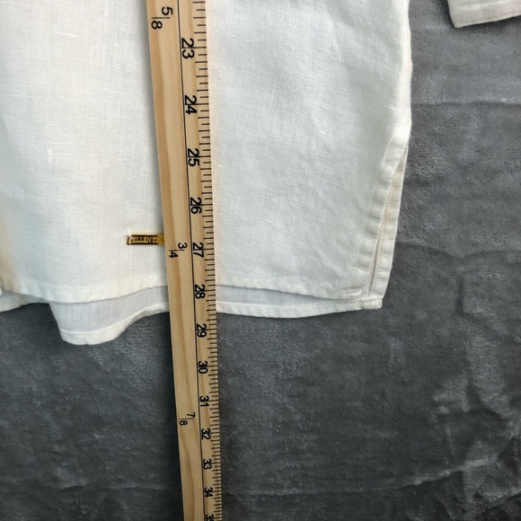 Ellen Tracy Linen V-Neck 3/4 Sleeve Tunic size S - Picture 9 of 9